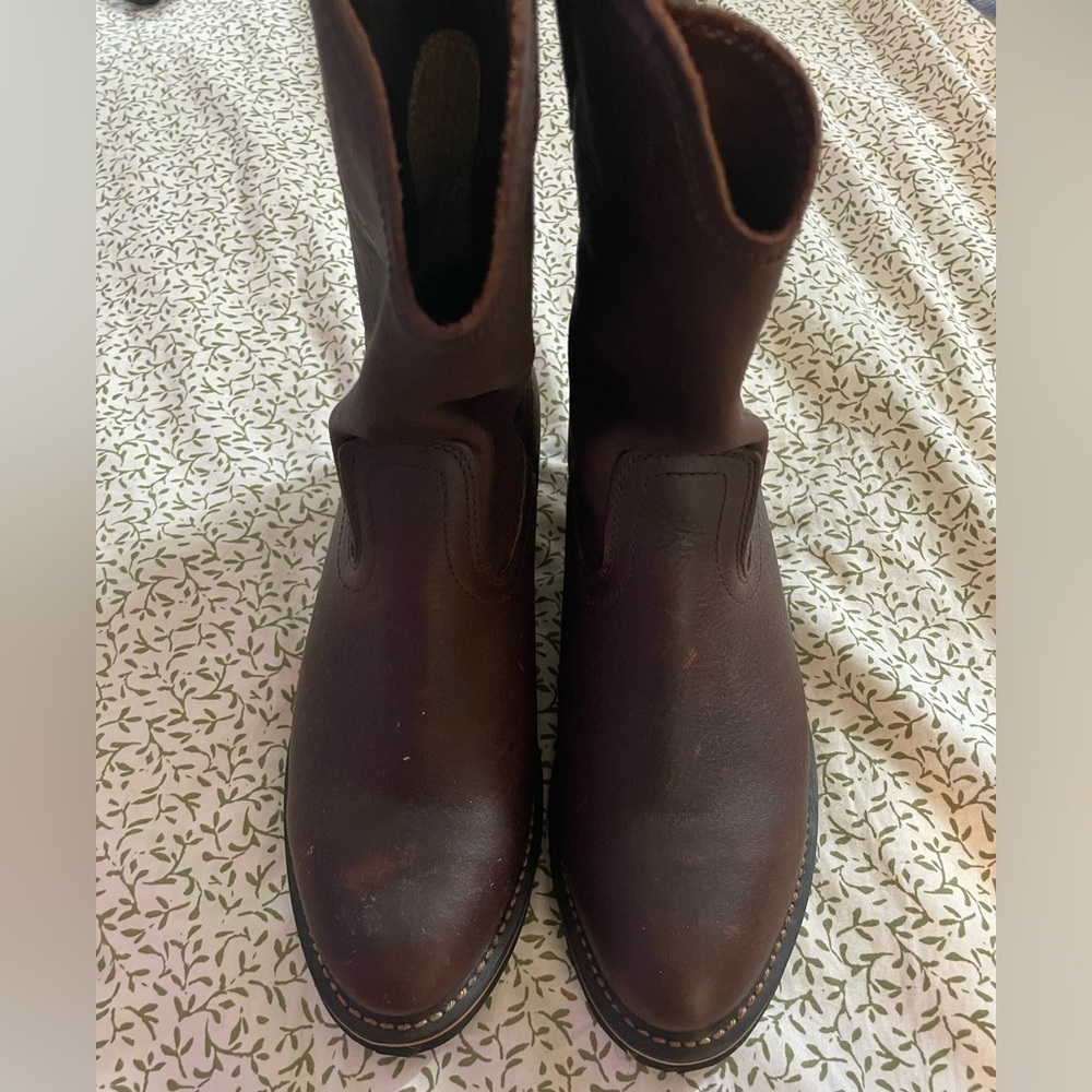 AdTec Men's 11" Ranch Wellington Classic Western Boots Leather Redteak Size 8.5 - Picture 2 of 10